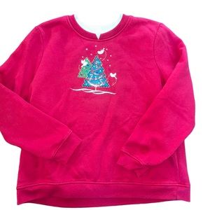 Breckenridge petite XL women’s Christmas crew neck holiday